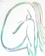 Ova  - 24x30  Acrylic and Gesso on Canvas