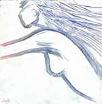 Running - 24x24 Acrylic and Gesso on Canvas