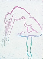 Grace - 48 x 36 acrylic and gesso on canvas