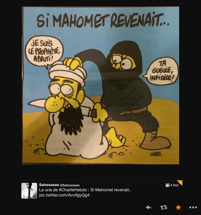 the most recent Charlie Hebdo comic is extremely On point